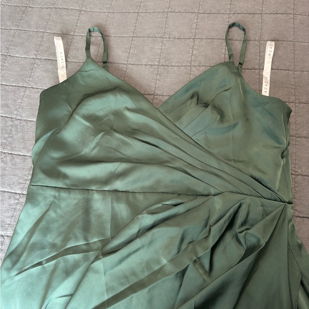 Green Satin Dress